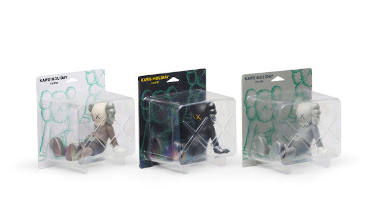 Three Works: HOLIDAY TAIPEI  (i) (Brown); (ii) (Black); (iii) (Grey) by Kaws