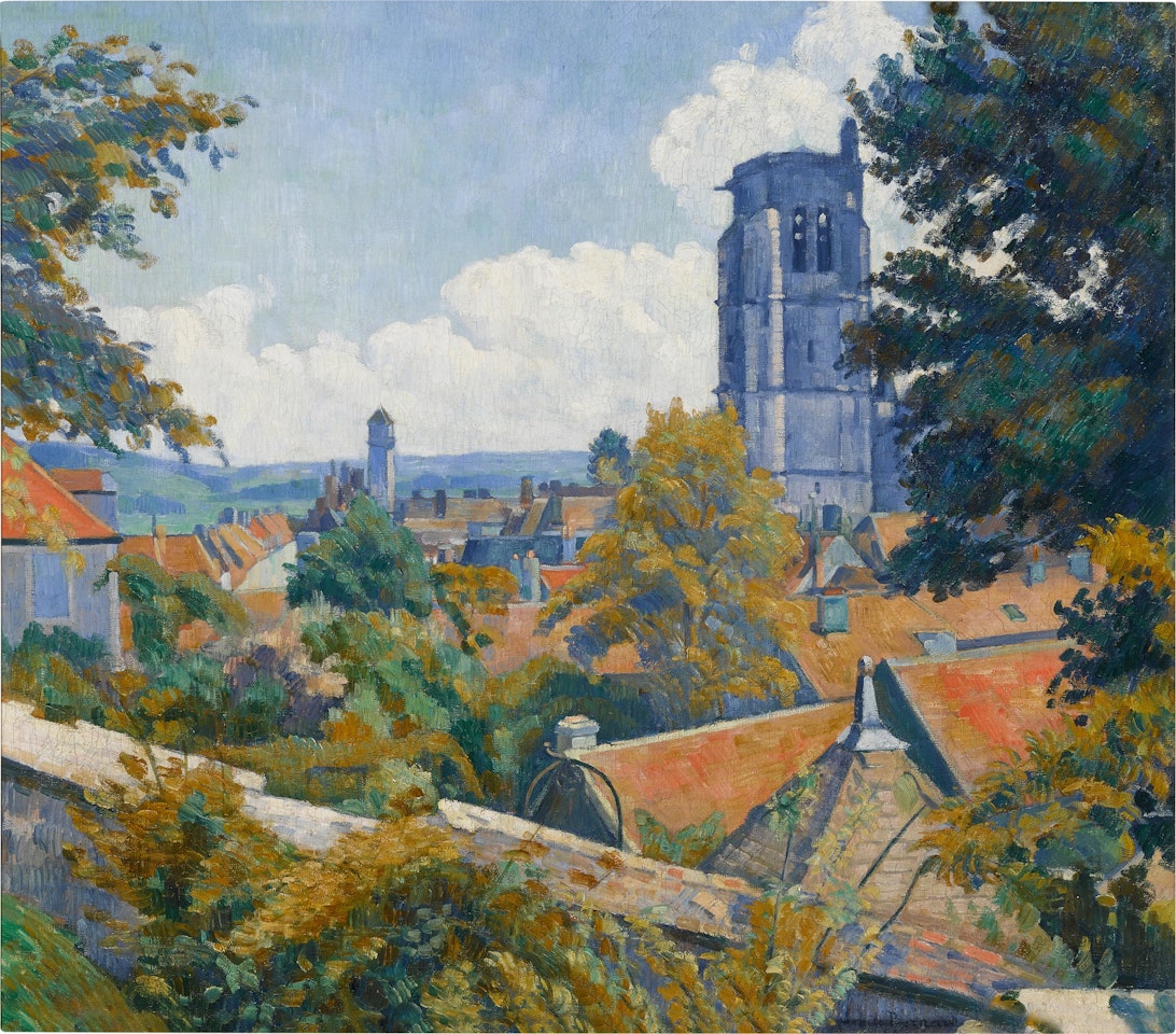 Vue sur Tonnerre avec l'église Notre Dame by Emile Bernard