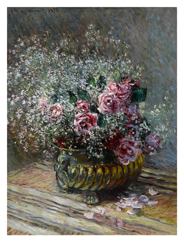 Fleurs dans un pot (Roses et brouillard) by Claude Monet
