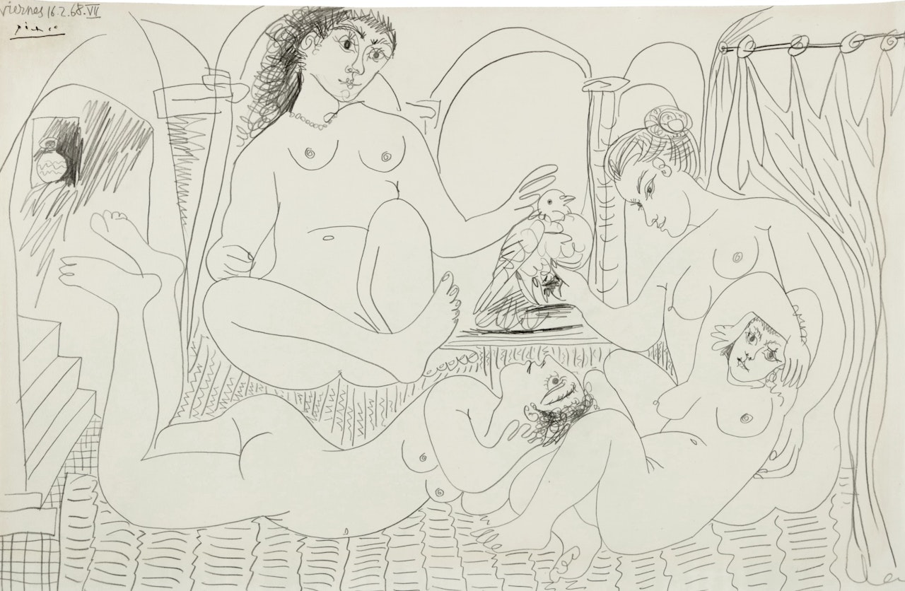 Quatre nus à la colombe by Pablo Picasso