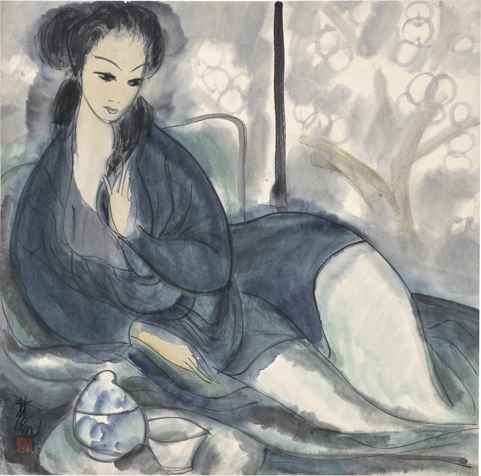 Lying Lady by Lin Fengmian