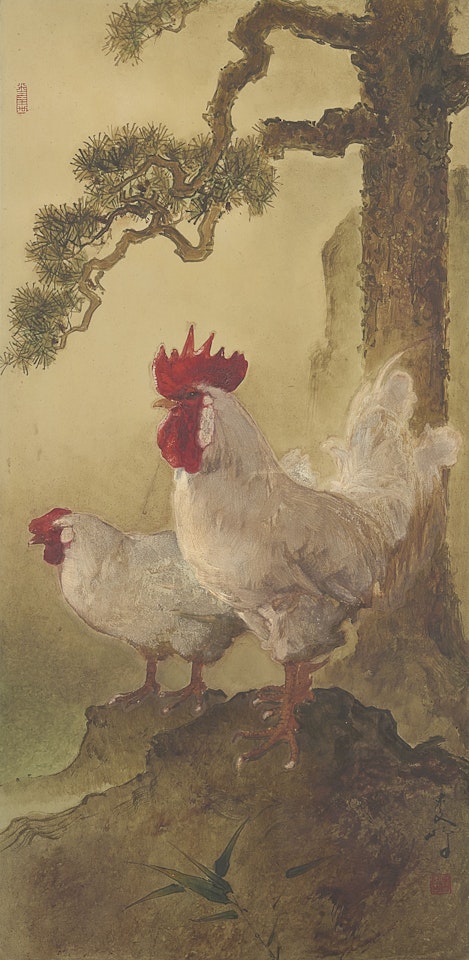 Roosters by Lee Man Fong