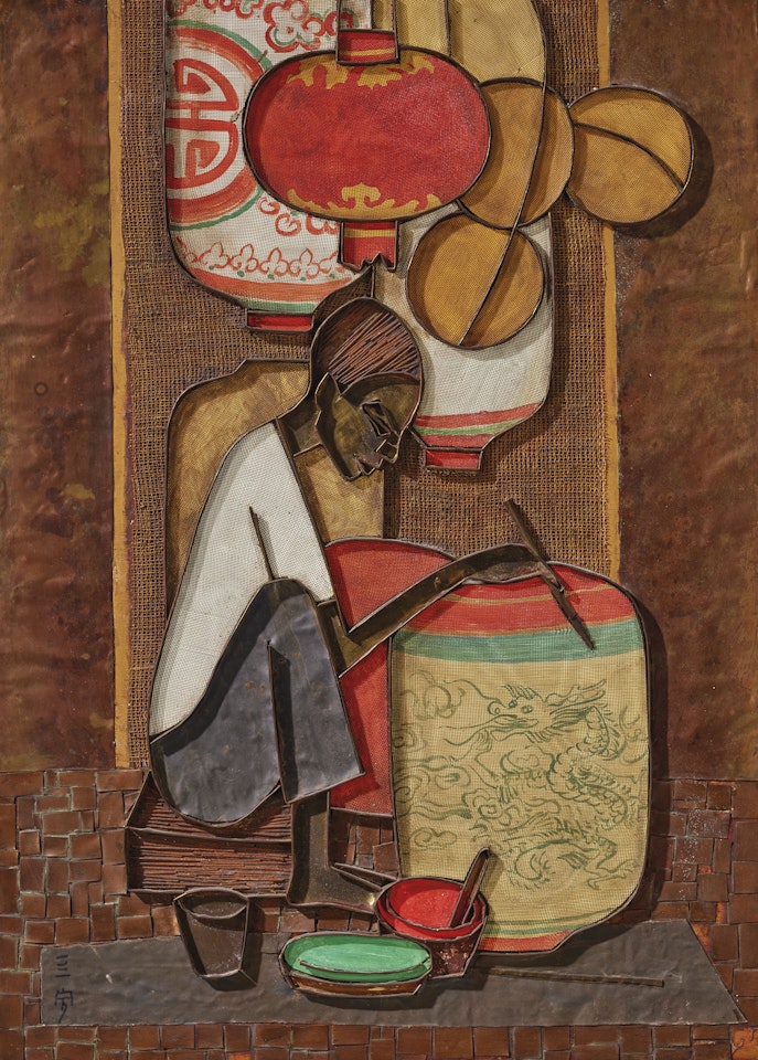 Lantern Maker by Cheong Soo Pieng