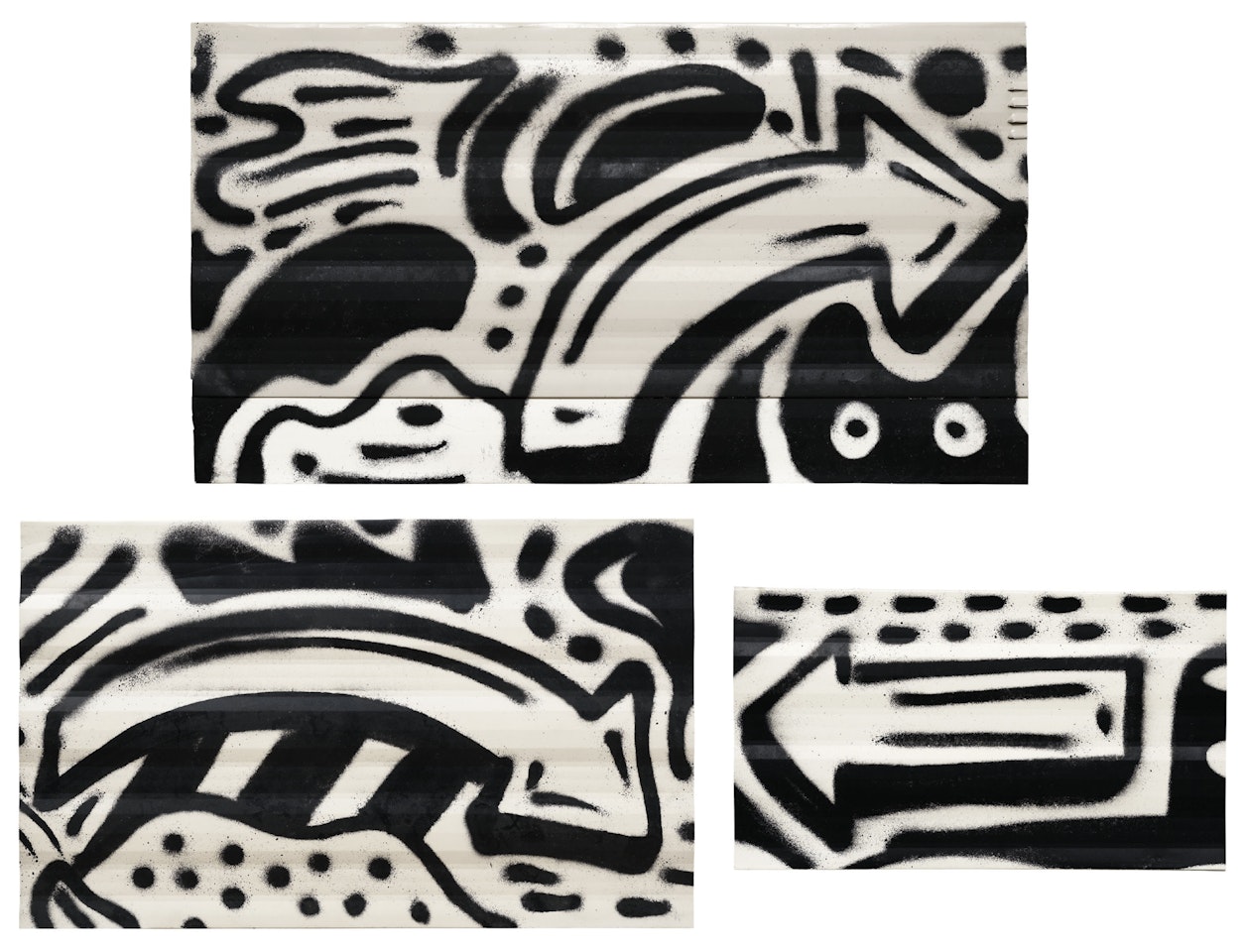 Caravan Chaos: Side 2 Panel 13; Side 3 Panel 2; Side 4 Panel 1 (Three Works) by MR DOODLE