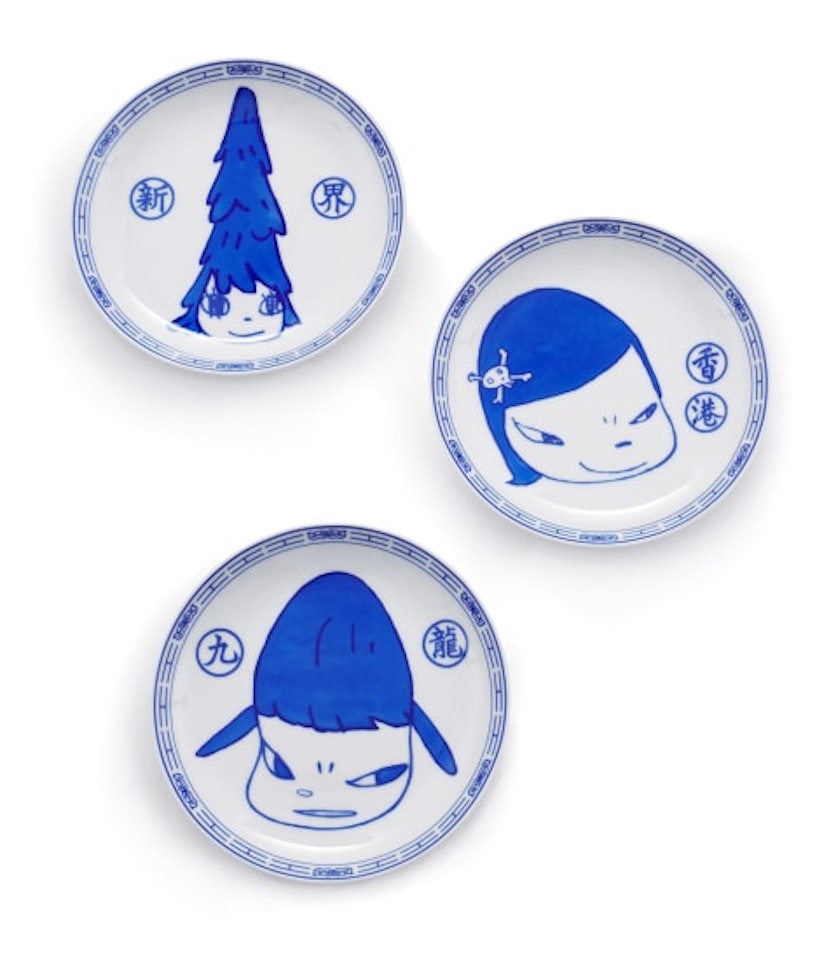 Life is Only One Plates (Set of 3) by Yoshitomo Nara