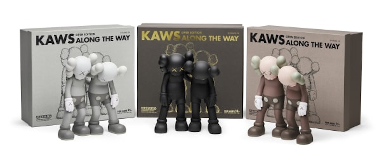 Three Works: ALONG THE WAY.. (i) (Grey); (ii) (Black); (iii) (Brown) by Kaws