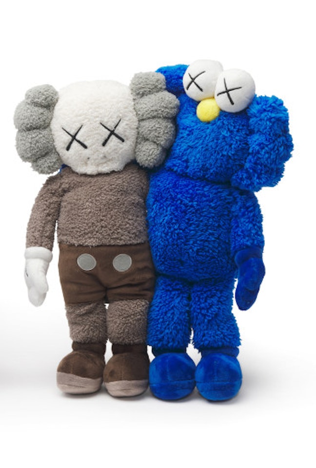 Two Works: (i) BFF Keychain (Blue); (ii) SEEING/WATCHING Plush by Kaws