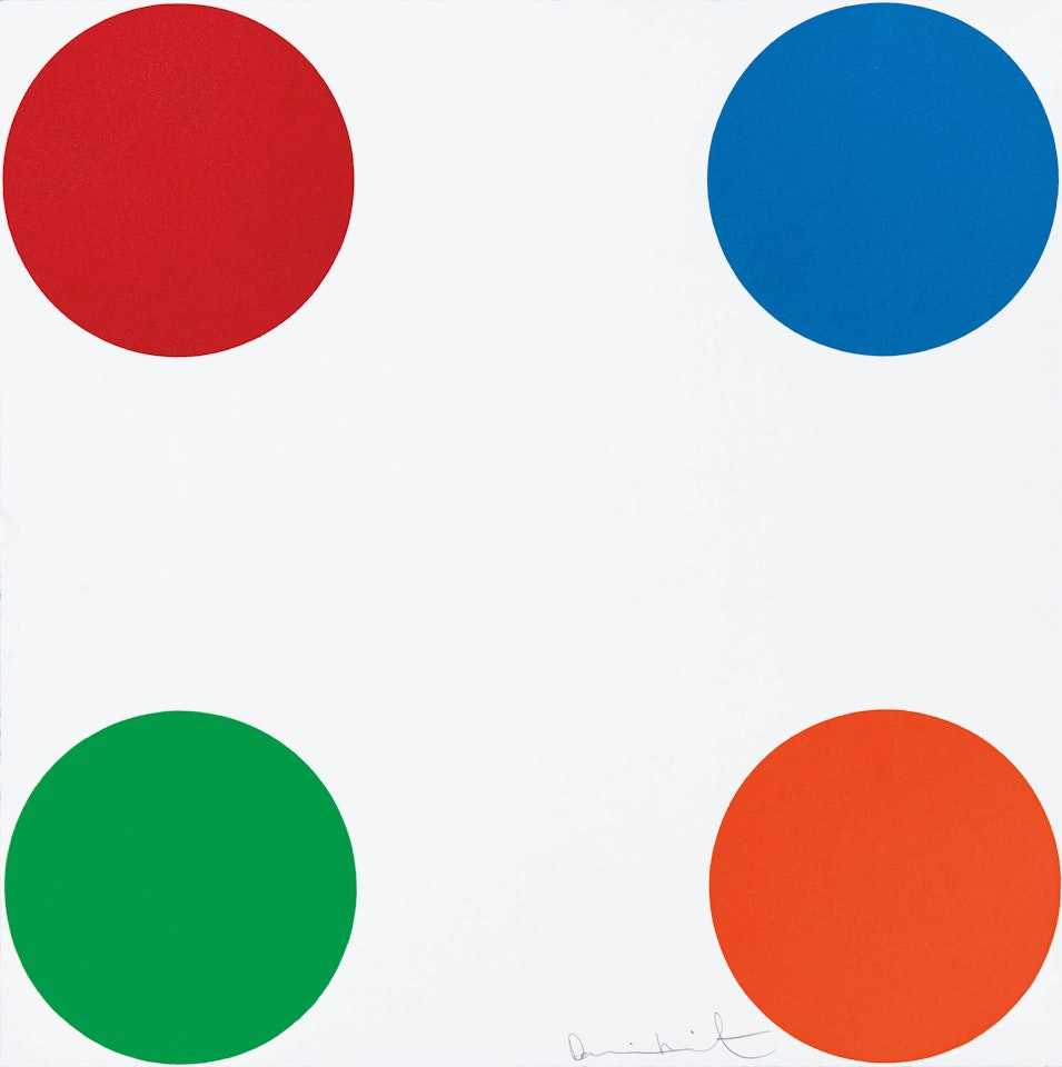 Fenbufen : 40 Woodcut Spots  by Damien Hirst