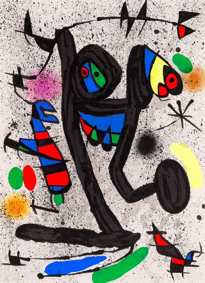 La Demoiselle aux Papillons,  from Derrière Le Miroir (Mourlot 740; Cramer bk. 145) by Joan Miró