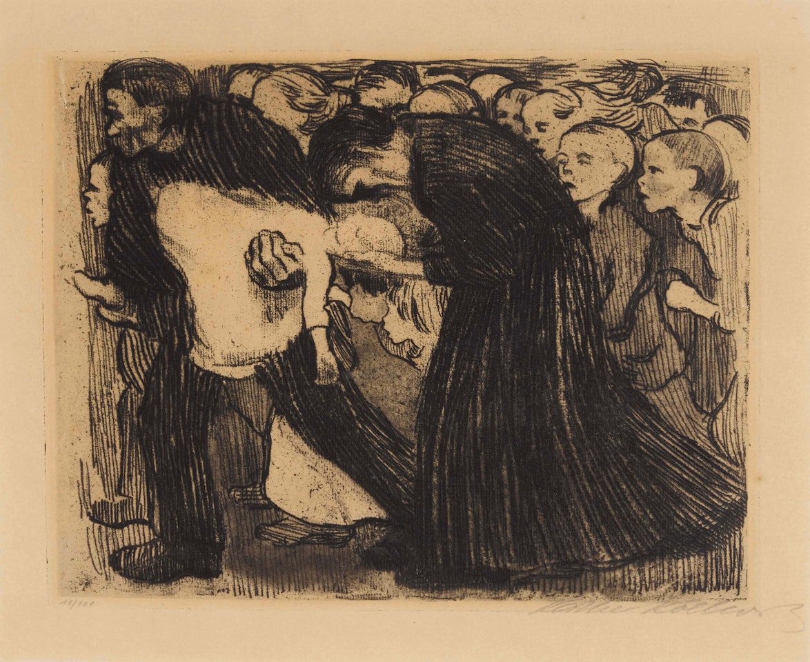 Überfahren,  from Freunde graphischer Kunst (Klipstein 104 IV/d; Knesebeck 110) by Kathe Kollwitz