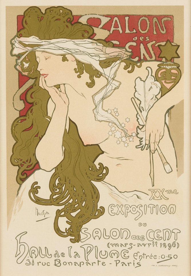 Salon des Cent,  from Les Maîtres de l'Affiche (Rennert & Weill 12) by Alphonse Mucha