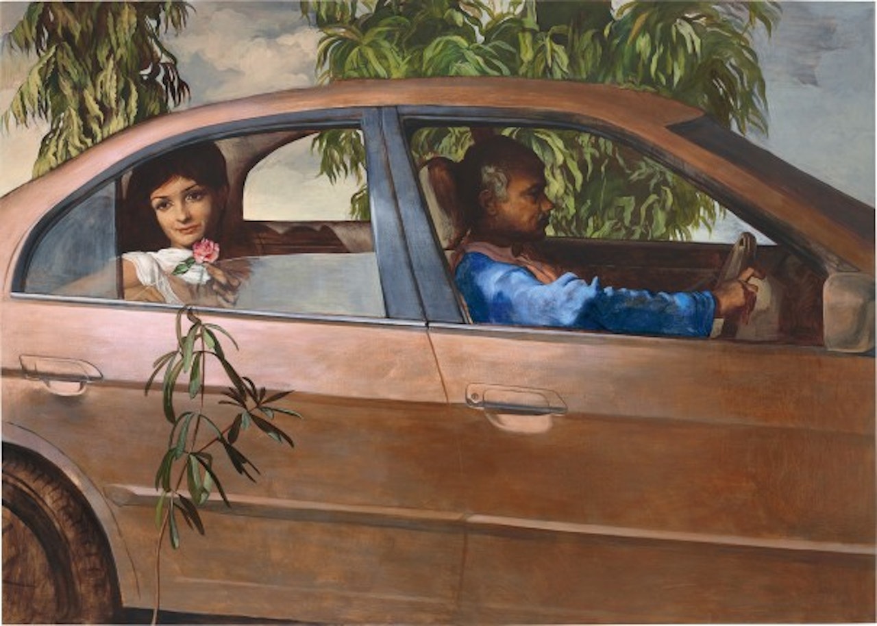 Girl with Driver by Salman Toor
