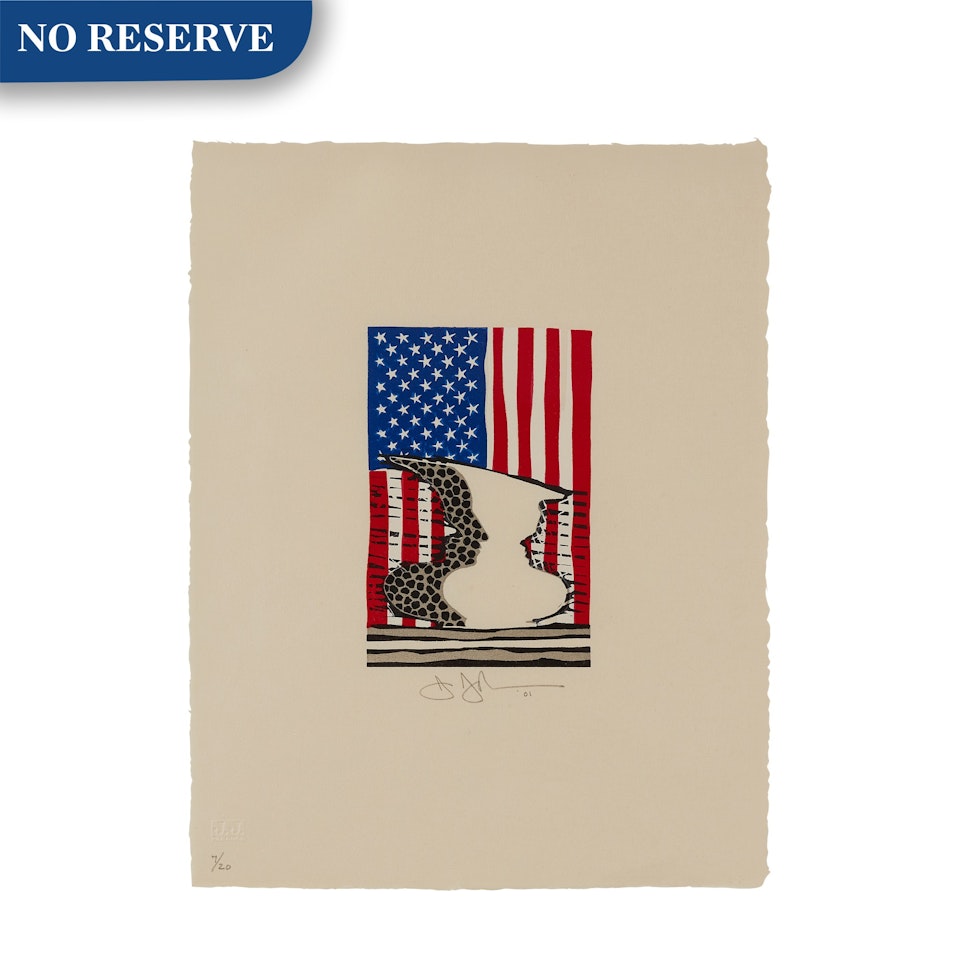 Flag and Vase by Jasper Johns