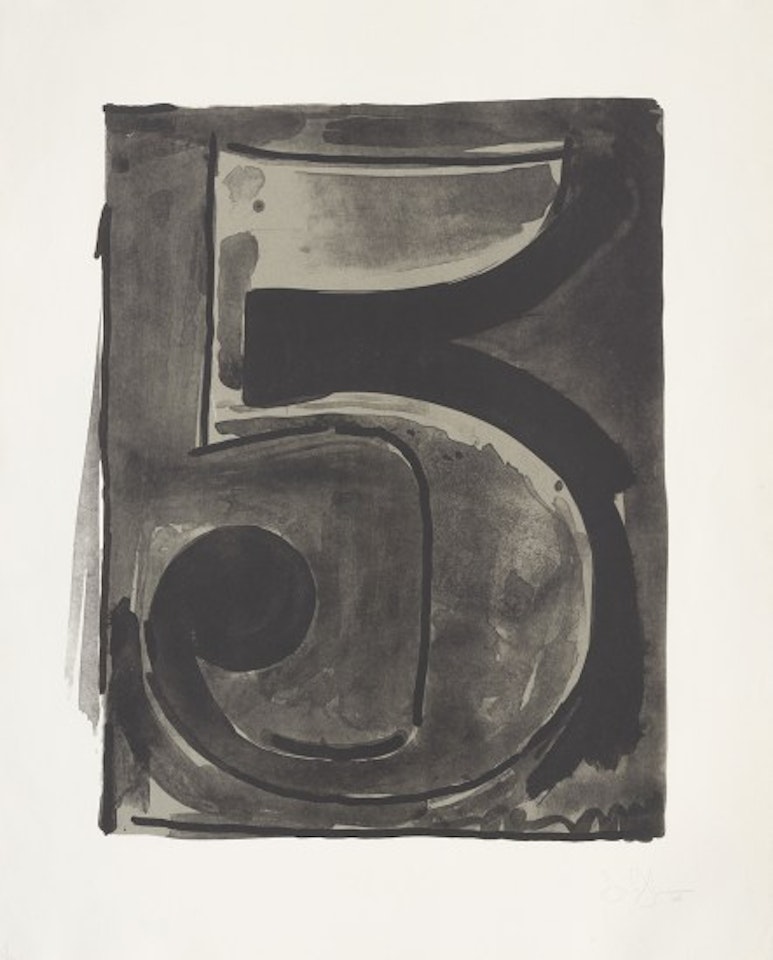 Figure 5, from Black Numeral Series (G. 92, U.L.A.E. 49) by Jasper Johns