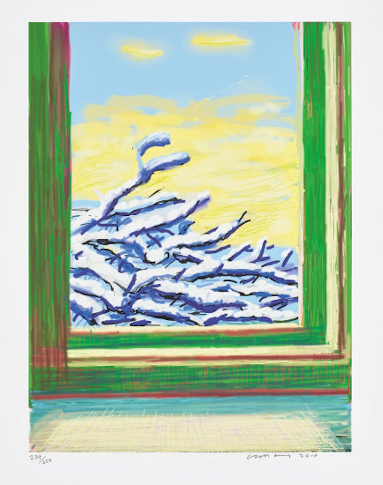My Window, iPhone drawing ‘No. 610’, 23 December 2010 by David Hockney