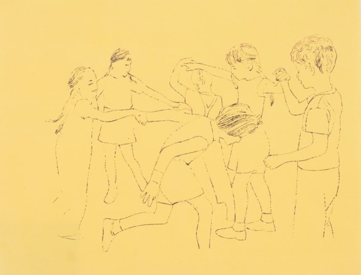 Happy December (Children Playing Ring Around The Rosie) by Andy Warhol