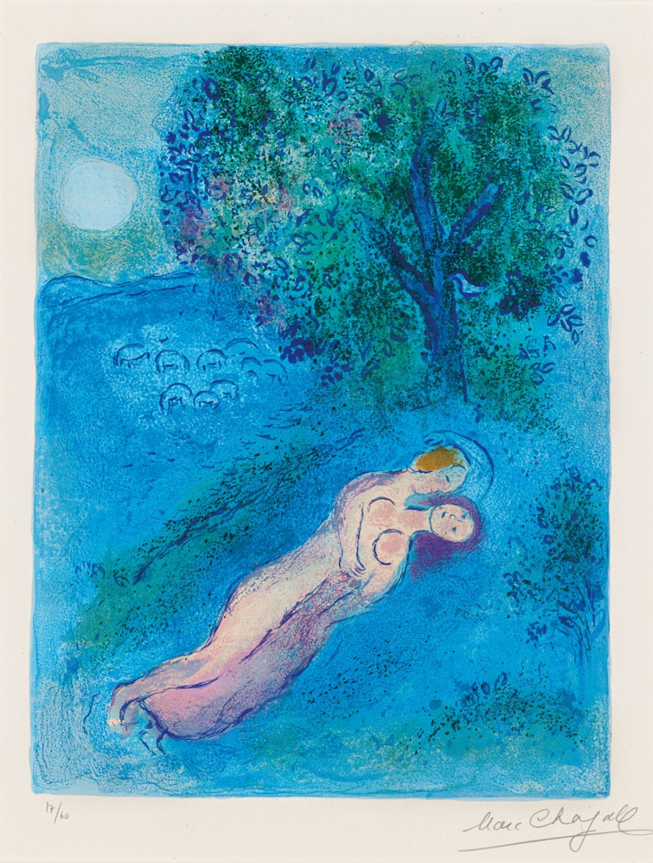 Philétas Lesson : Daphnis and Chloé  by Marc Chagall