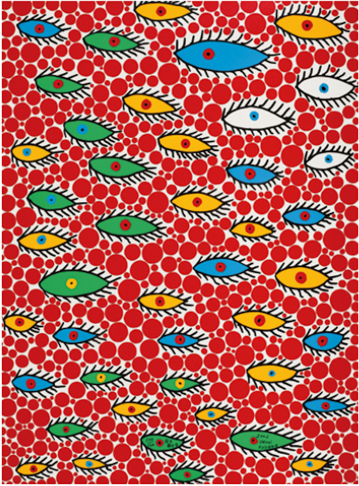 EYES FLYING IN THE SKY by Yayoi Kusama