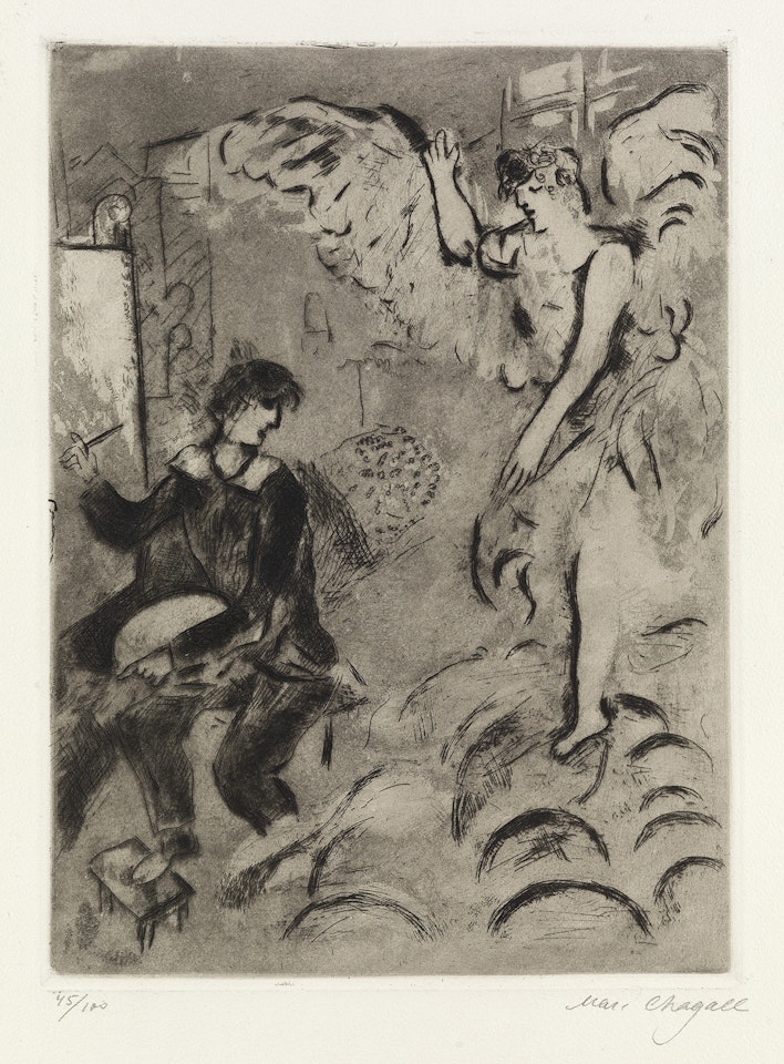 L'Apparition, I by Marc Chagall
