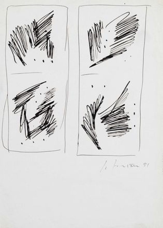 Studi per «Concetto spaziale» by Lucio Fontana