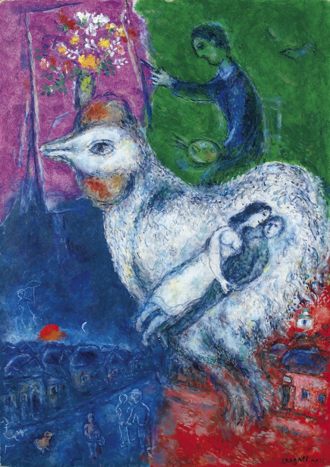 GRAND COQ BLANC by Marc Chagall