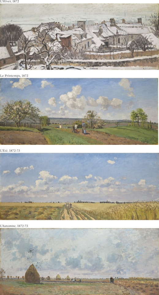 LES QUATRE SAISONS (L'HIVER, LE PRINTEMPS, L'ETÉ, L'AUTOMNE) by Camille Pissarro
