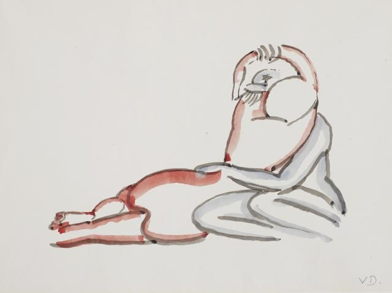 Couple assis, enlacé by Kees van Dongen