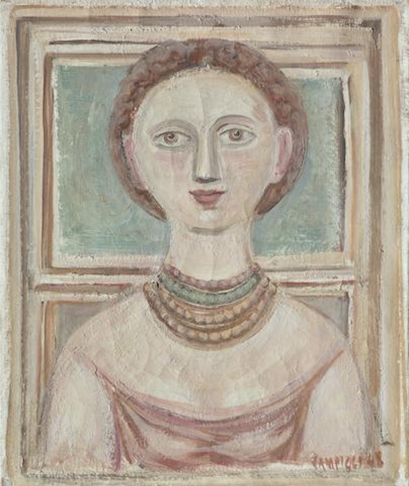 Ragazza con collana by Massimo Campigli