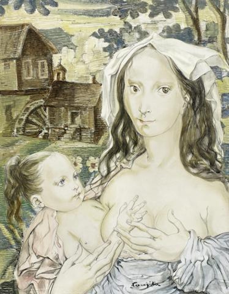 La mère et l'enfant by Leonard Tsuguharu Foujita
