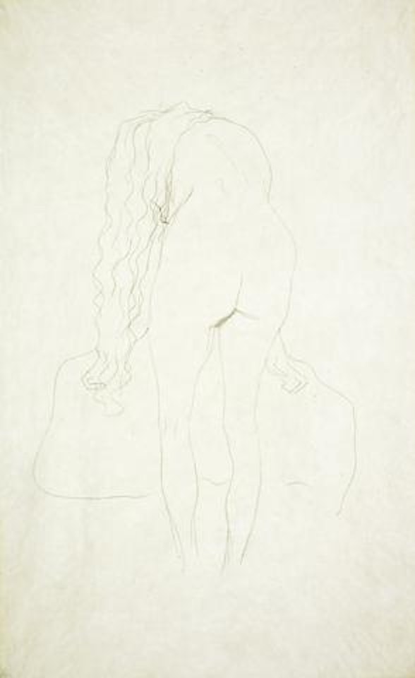 Vorgebeugter Rückenakt by Gustav Klimt