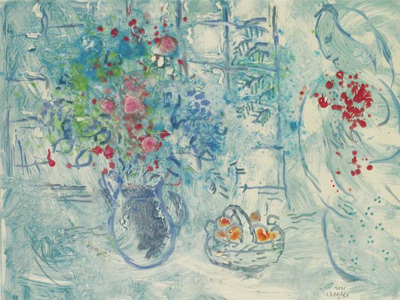 Nature morte à la corbeille d'oranges by Marc Chagall