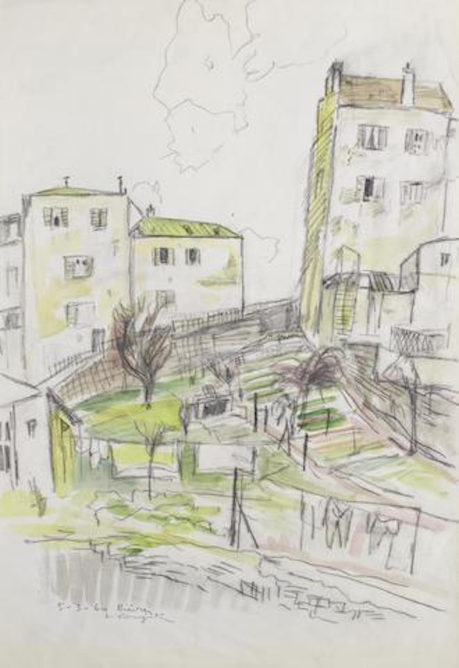 Rue à Bièvre by Leonard Tsuguharu Foujita