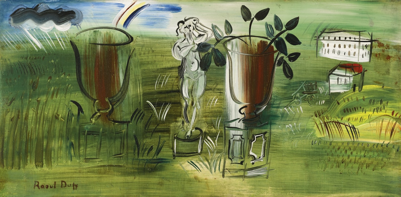 LA STATUE ET LES DEUX VASQUES   by Raoul Dufy