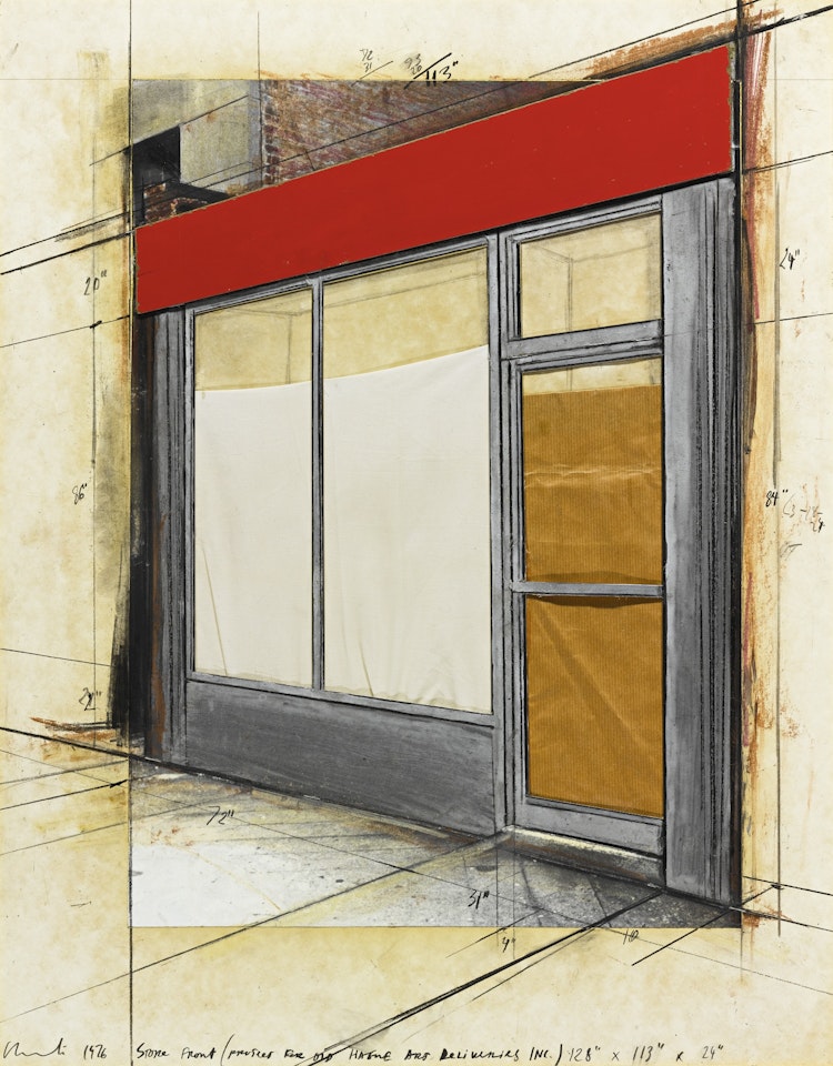 STORE FRONT (PROJECT FOR OLD HAGUE ART DELIVERIES INC.) by Christo
