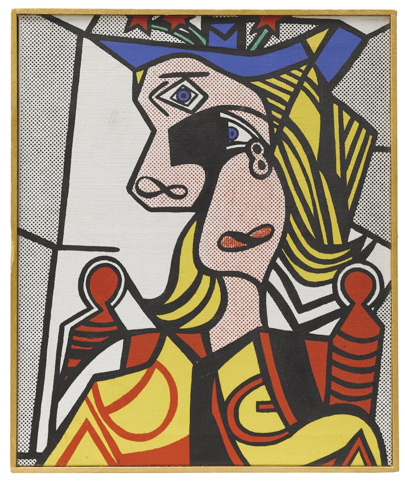 ROY LICHTENSTEIN, WOMAN WITH FLOWERED HAT, 1968 by Richard Pettibone