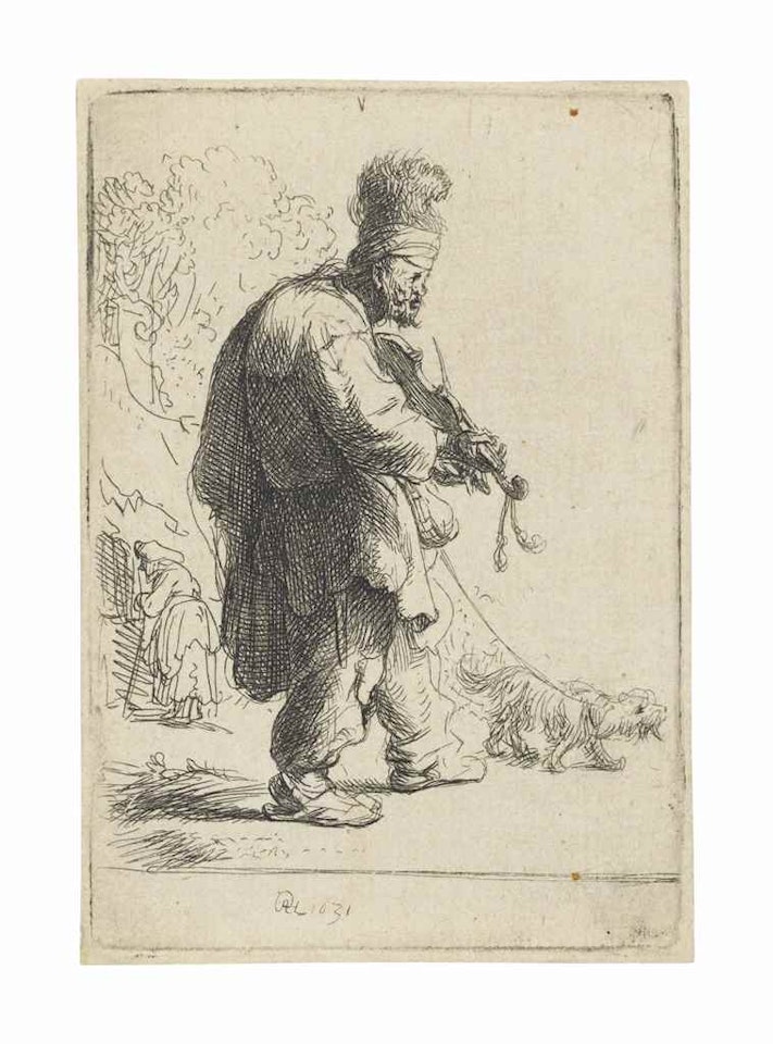 The Blind Fiddler by Attributed to Rembrandt Harmensz van Rijn