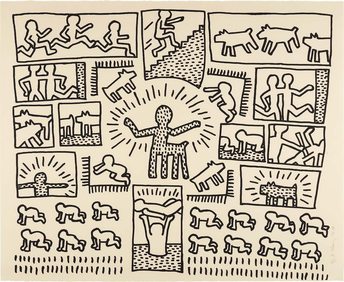 Blueprint Drawings 11 by Keith Haring