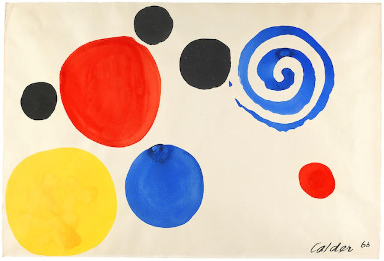 Blue Spiral 1966 by Alexander Calder