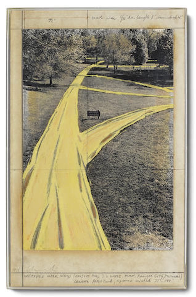 Wrapped Walk Ways (Project for J.L. Loose Park, Kansas City, Missouri) 1978 by Christo