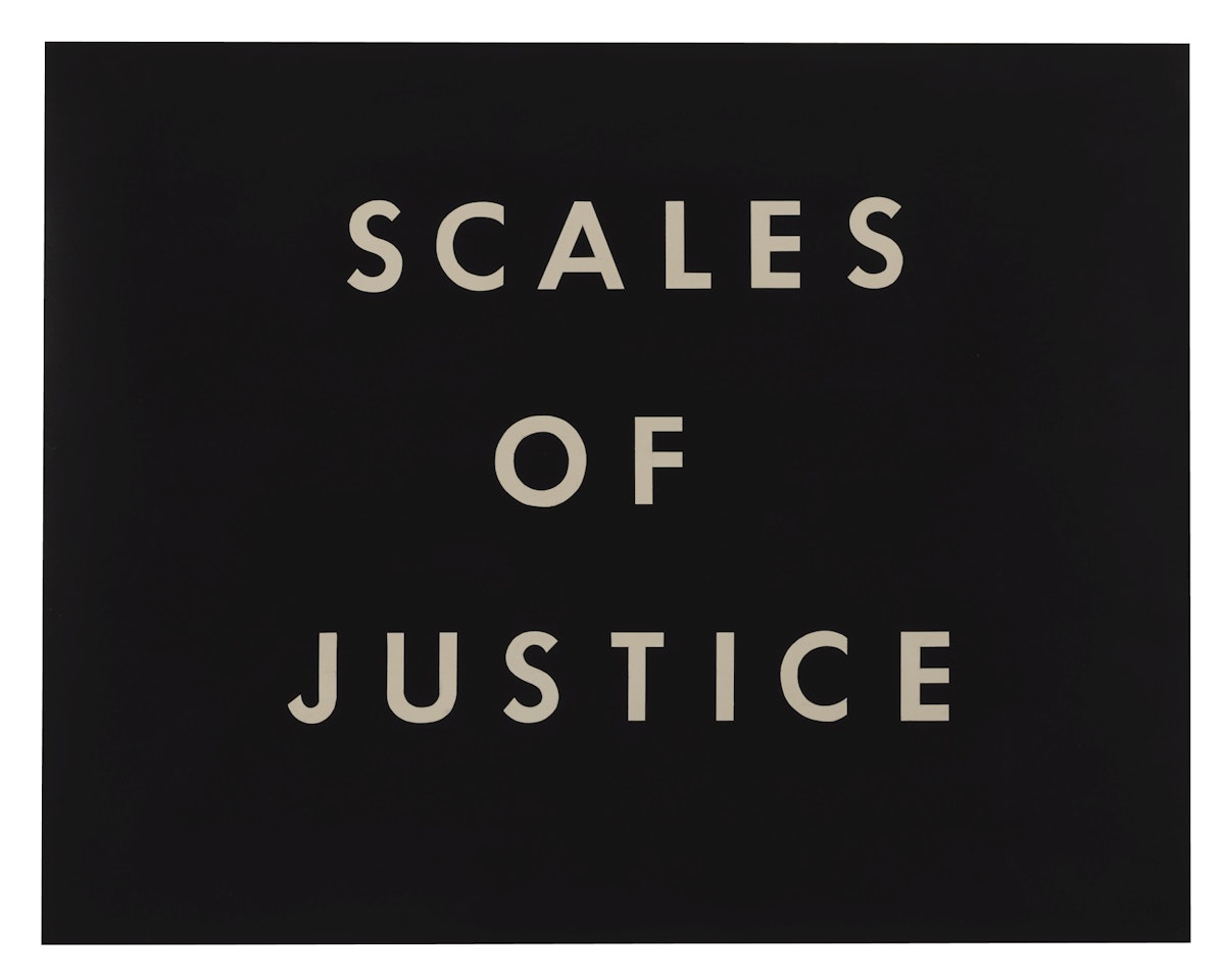 SCALES OF JUSTICE by Ed Ruscha