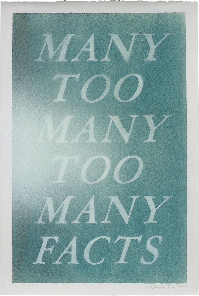 Many Too Many Too Many Facts by Ed Ruscha