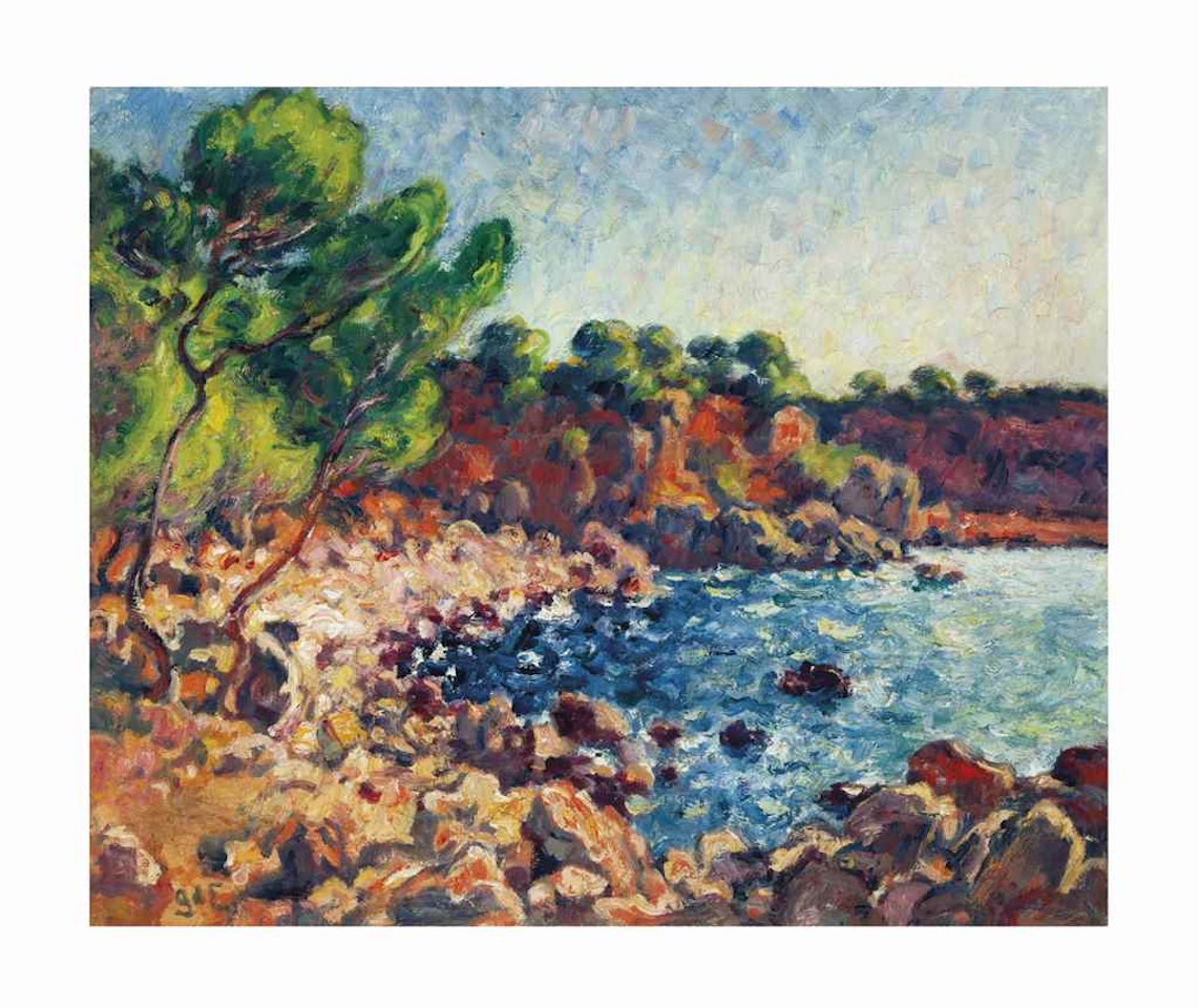 Rivage avec des roches by Georges d’Espagnat