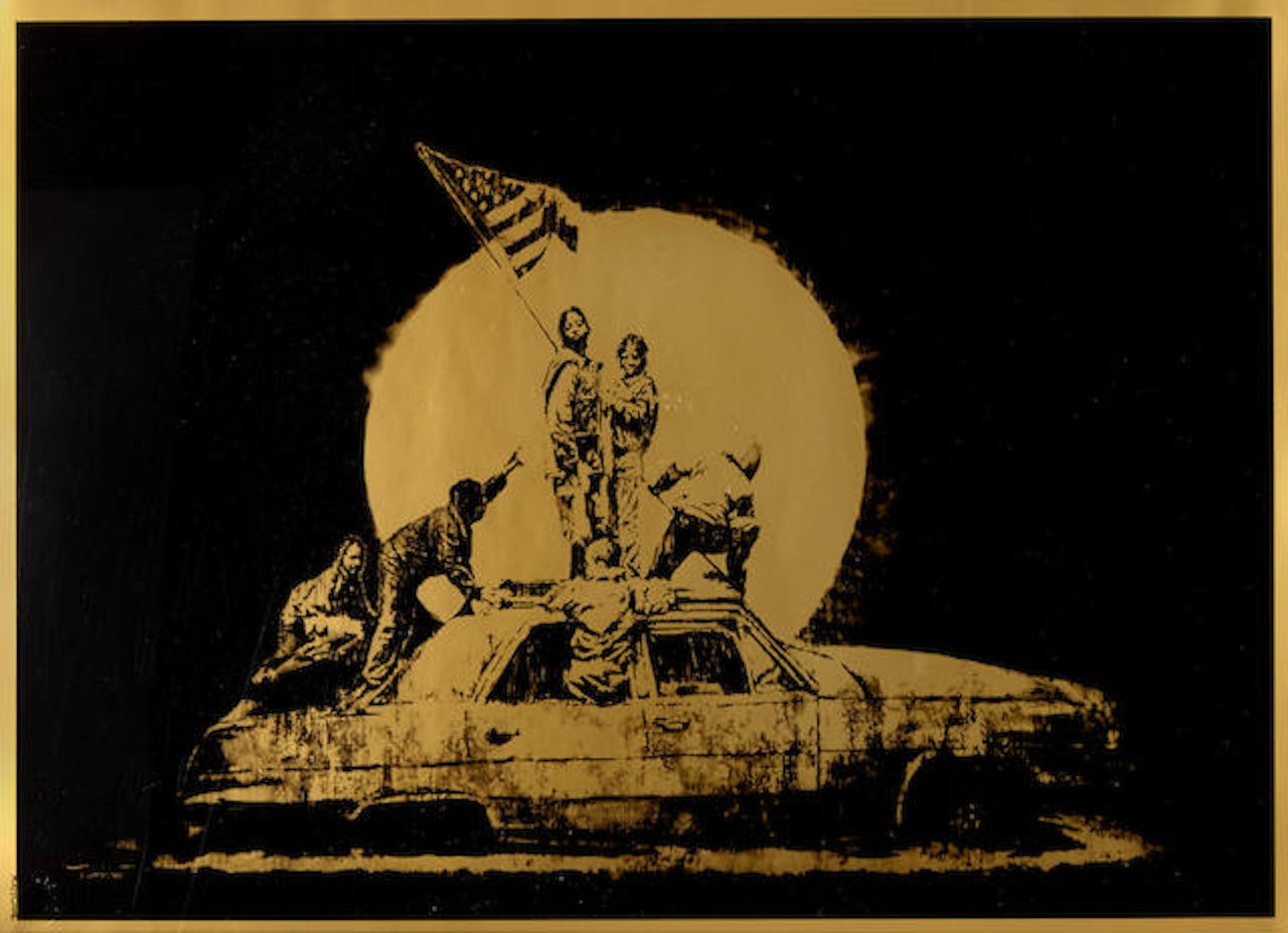 Gold Flag by Banksy