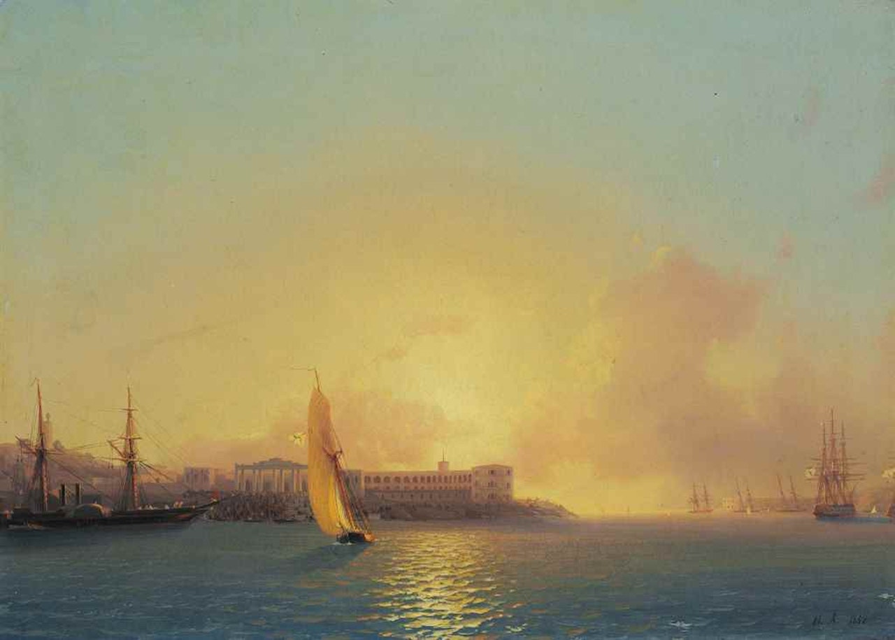 Grafskaya wharf, Sebastopol by Ivan Konstantinovich Aivazovsky