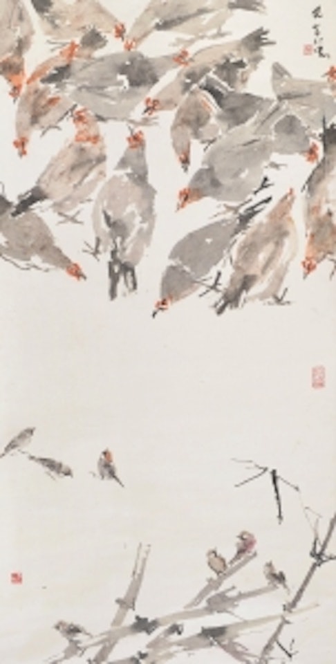 Chickens and birds by Chen Wen Hsi