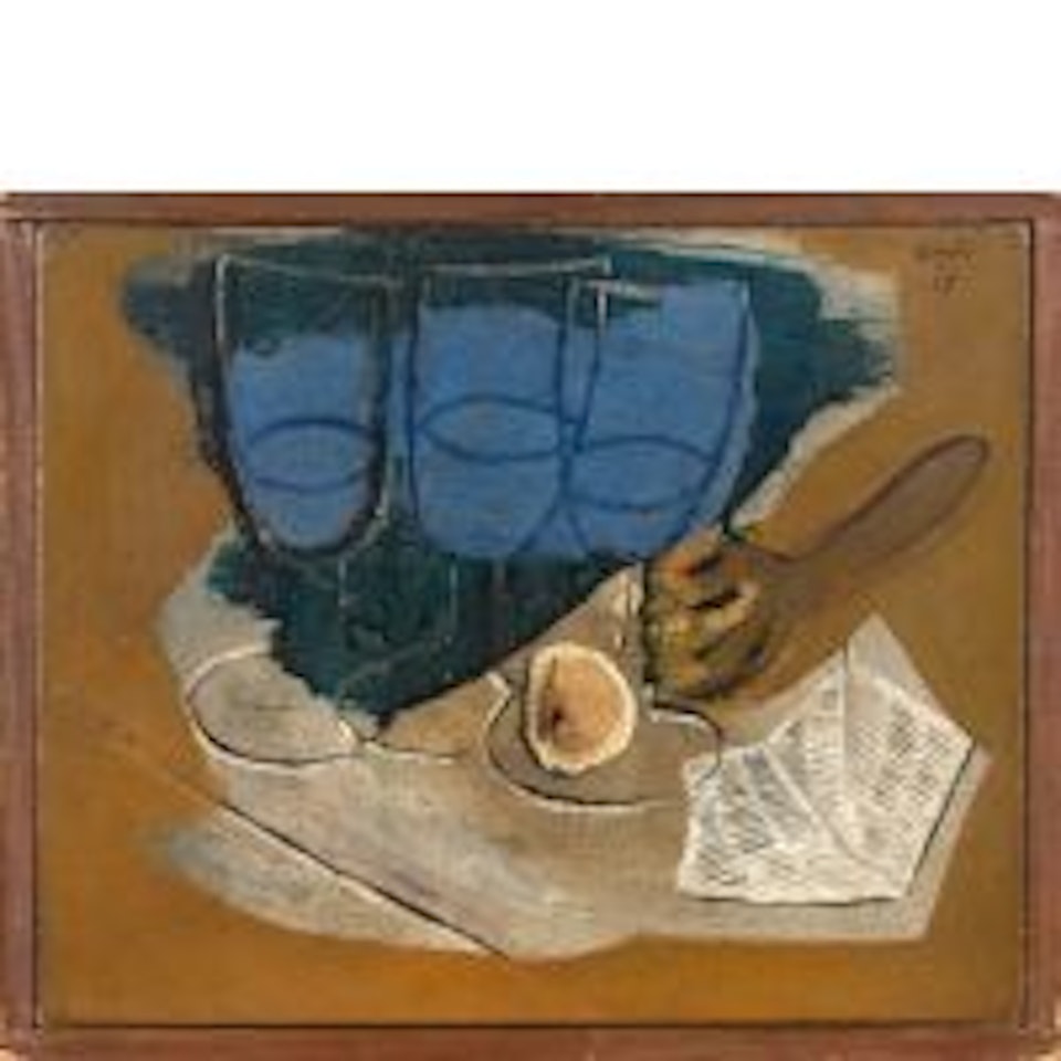 Still Life with Three Glasses by Francisco Bores