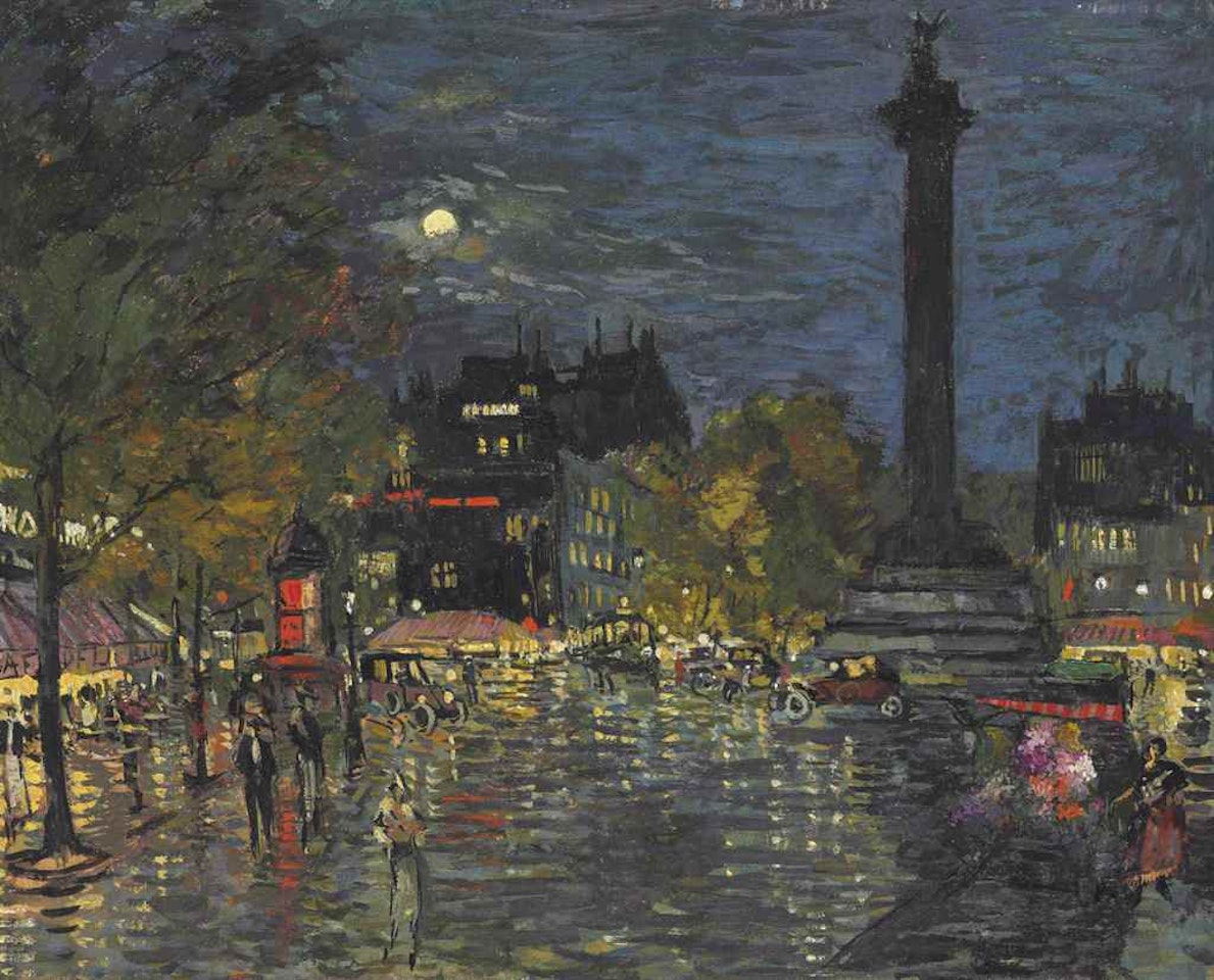 Paris at night by Konstantin Alekseevich Korovin