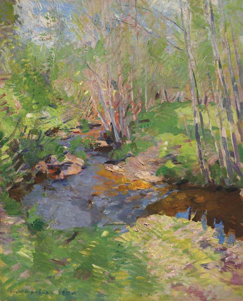 Woodland brook by Konstantin Alekseevich Korovin