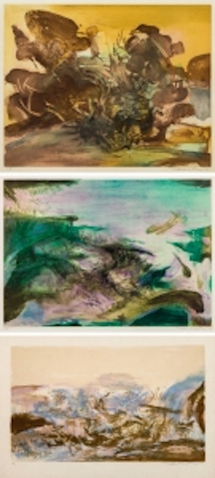 Untitled; Untitled; & In Honour of the Picture and of Poetry by Zao Wou-Ki