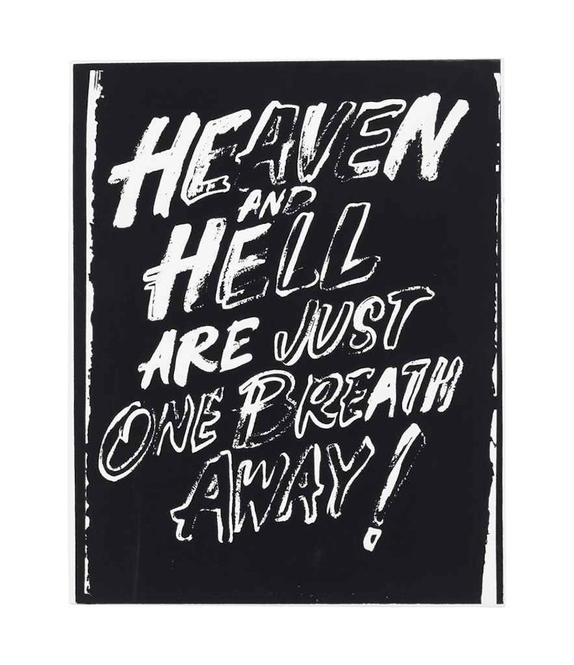 Heaven and Hell Are Just One Breath Away! (Negative) by Andy Warhol